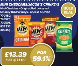 Bestway Mini Cheddars/Jacob's Crinklys offer