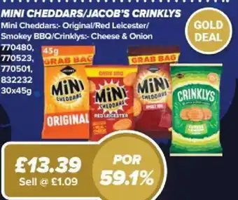 Mini Cheddars/Jacob's Crinklys