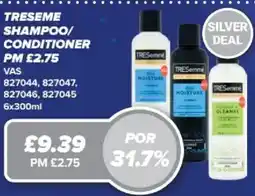 Bestway Tresemme shampoo/conditioner offer