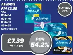 Bestway Always sanitary pads offer
