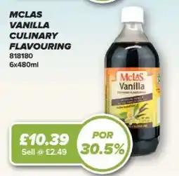 Bestway McLas vanilla culinary flavouring offer