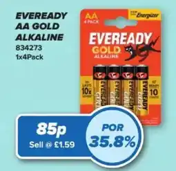 Bestway Eveready aa gold alkaline offer