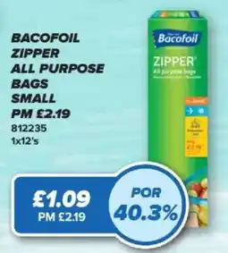 Bestway Bacofoil zipper all purpose bags offer