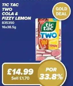 Bestway Tic Tac Two cola& fizzy lemon offer