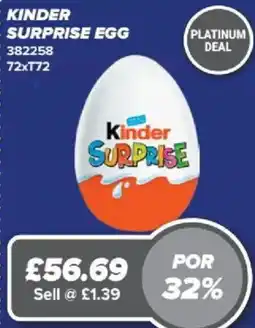 Bestway Kinder surprise egg offer