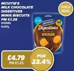 Bestway McVitie's milk chocolate digestives minis biscuits offer