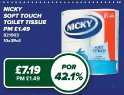Bestway Nicky Soft touch toilet tissue offer
