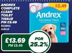 Bestway Andrex complete clean toilet tissue offer