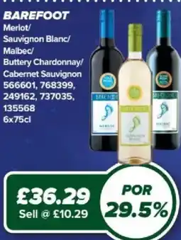 Bestway Barefoot merlot/sauvignon blanc/malbec/buttery chardonnay/cabernet sauvignon offer