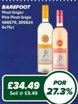 Bestway Barefoot pinot grigio offer