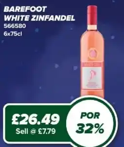 Bestway Barefoot white zinfandel offer