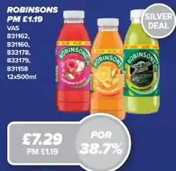 Bestway Robinsons soft drinks offer