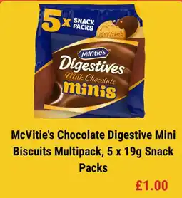 Iceland McVitie's chocolate digestive mini biscuits offer