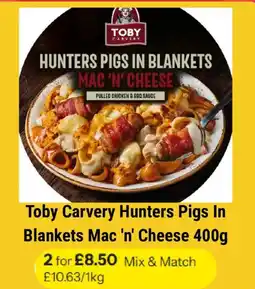 Iceland Toby Carvery Hunters Pigs In Blankets Mac 'n' Cheese offer