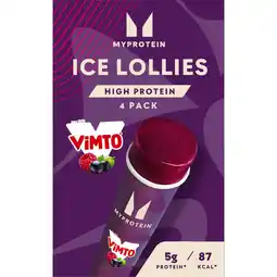 Iceland Myprotein 4 Vimto Ice Lollies High Protein 440g offer