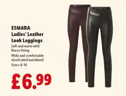 Lidl ESMARA Ladies’ Leather Look Leggings offer