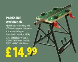 Lidl Parkside Workbench offer