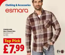 Lidl ESMARA MEN Men's Flannel Shirt offer