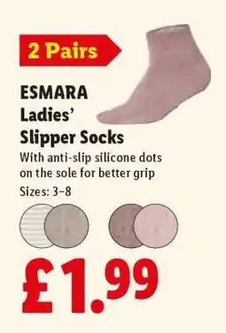 Lidl ESMARA Ladies' Slipper Socks offer