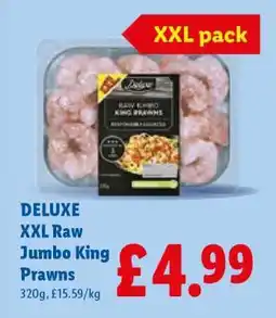 Lidl DELUXE XXL Raw Jumbo King Prawns offer