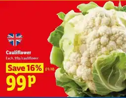 Lidl Cauliflower offer