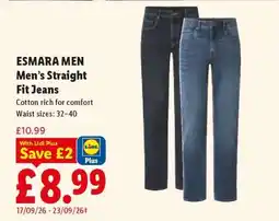 Lidl ESMARA MEN Men's Straight Fit Jeans offer