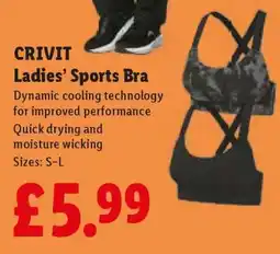 Lidl Crivit Ladies’ Sports Bra offer