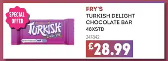 FRY'S TURKISH DELIGHT CHOCOLATE BAR 48XSTD