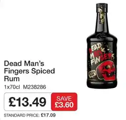 Booker Wholesale Dead Man's Fingers Spiced Rum offer