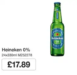Booker Wholesale Heineken 0% beer offer