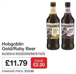 Booker Wholesale Hobgoblin gold/ruby beer offer