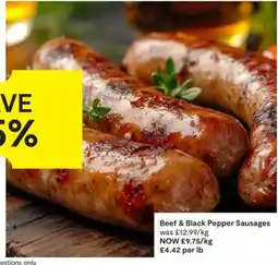SuperValu Beef & Black Pepper Sausages offer