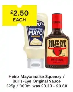 SuperValu Heinz mayonnaise squeeze / bull's-eye original sauce offer