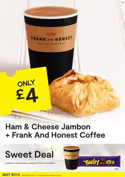 SuperValu Ham & Cheese Jambon + Frank And Honest Coffee offer