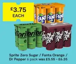 SuperValu Sprite Zero Sugar / Fanta Orange / Dr Pepper offer