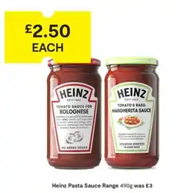 SuperValu Heinz pasta sauce range offer