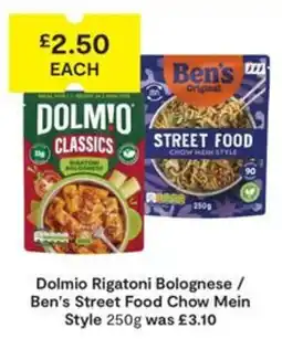 SuperValu Dolmio rigatonni bolognese / ben's street food chow mein style offer