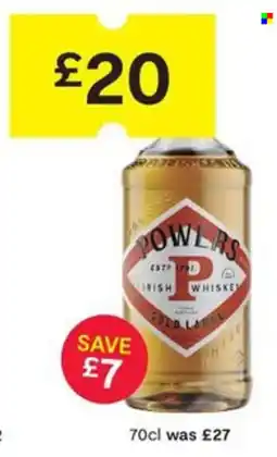 SuperValu Powers Irish Whiskey offer