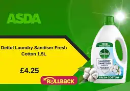 Asda Dettol laundry sanitiser fresh cotton offer