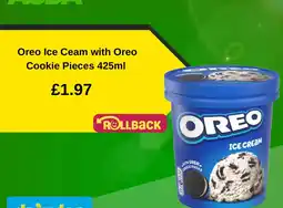 Asda Oreo ice cream with oreo cookie pieces offer