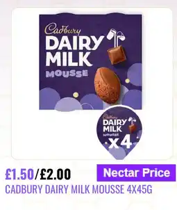 Sainsbury's Cadbury dairy milk mousse offer