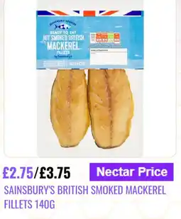 Sainsbury's Sainsbury's british smoked mackerel fillets offer