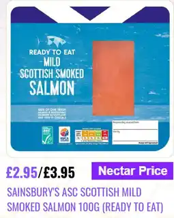 Sainsbury's Sainsbury's asc scottish mild smoked salmon offer