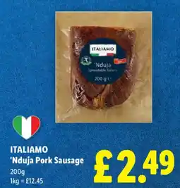 Lidl Italiamo 'nduja pork sausage offer