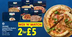 Lidl Italiamo Calzone/Pizza Rustica/Wood Fired Pizza offer