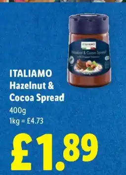 Lidl Italiamo hazelnut & cocoa spread offer