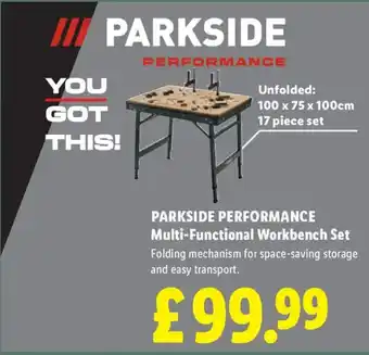 Parkside performance multi-functional workbench set