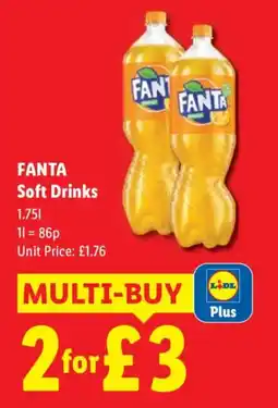 Lidl Fanta soft drinks offer