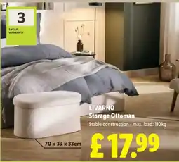Lidl Livarno Storage Ottoman offer