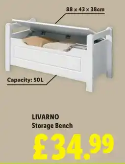 Lidl Livarno storage bench offer